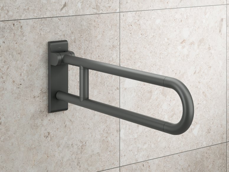 Folding support handle in the color grey