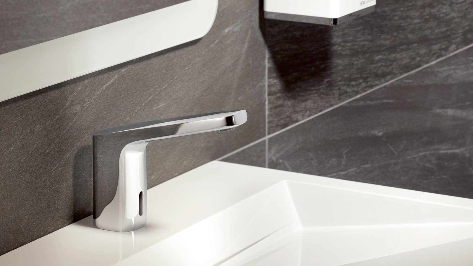 Sensoric single-lever basin mixer